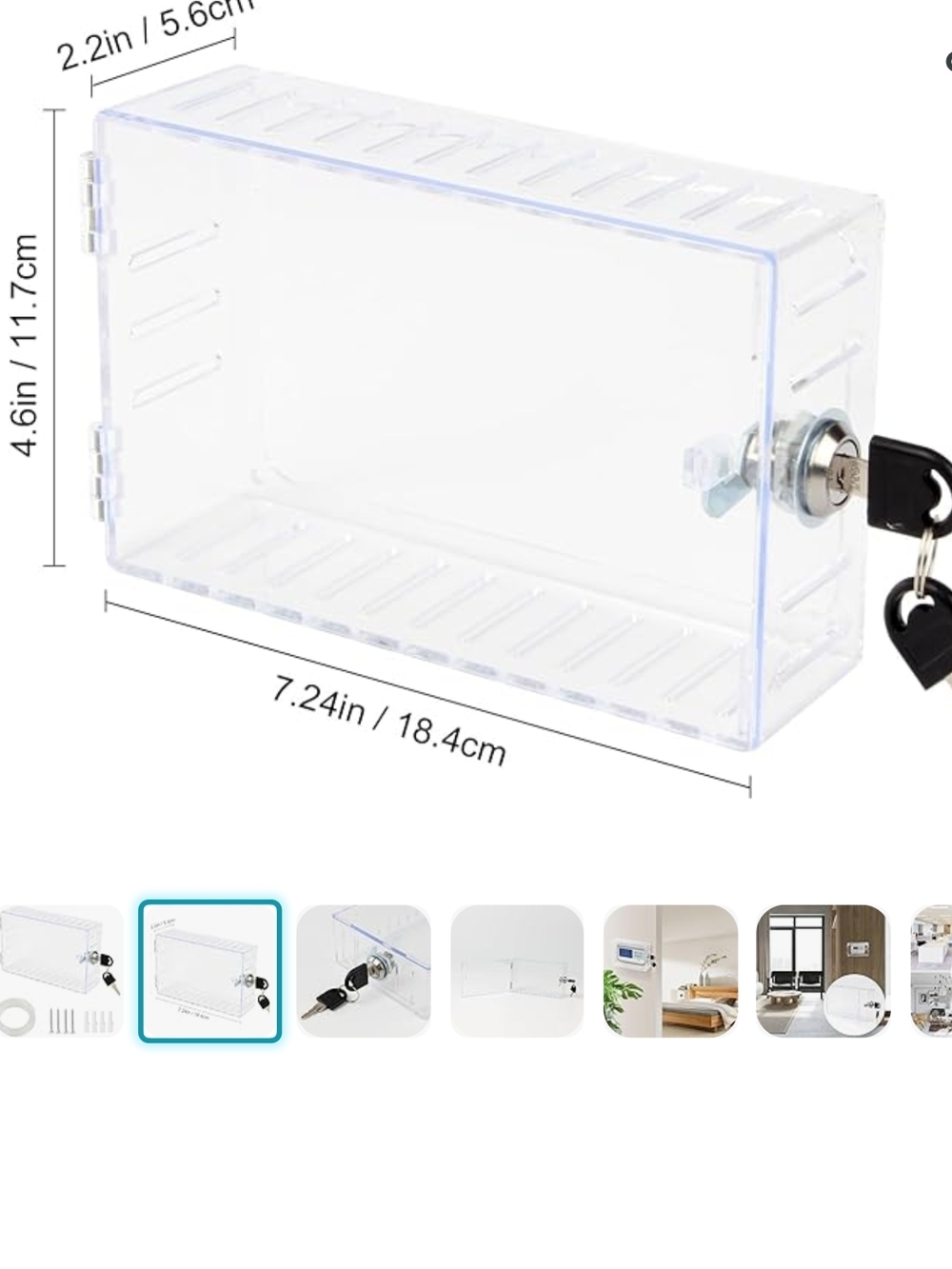 Large Thermostat Lock Box Cover With Key (2)